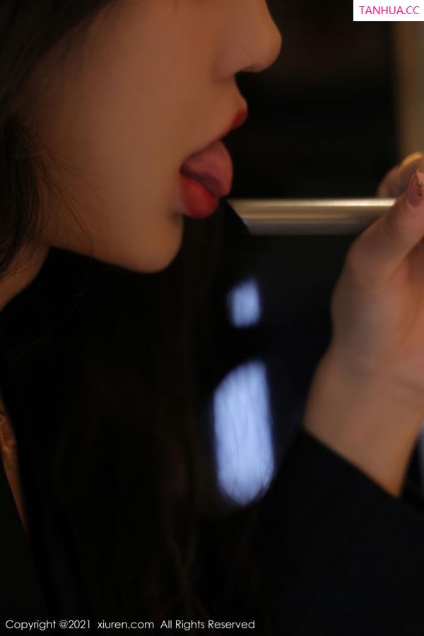 蓝莓FY  新人模特蓝莓FY 经典黑丝蕾丝服饰第29张图片